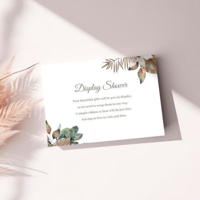 Tropical Jungle Bridal Shower Display Card | Green (Creator Uploaded)