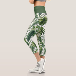 Tropical Jungle Capri Leggings