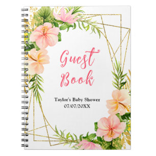 Tropical Jungle Floral Baby Shower Guest Book