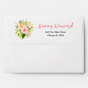 Tropical Jungle Floral Bridal Shower Envelope
