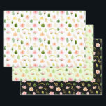 Tropical Jungle Floral Pattern Wrapping Paper Sheet<br><div class="desc">These beautiful and elegant wrapping paper are versatile and can be used for giving gifts or art and craft projects. They are ideal for any occasion such as birthdays,  weddings,  bridal showers,  baby showers,  anniversaries or general gifts. The design features watercolor pink and orange hibiscus flowers and foliage.</div>