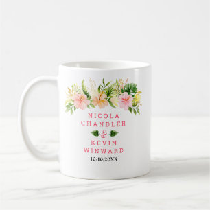 Tropical Jungle Floral Wedding Coffee Mug