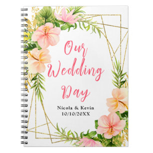 Tropical Jungle Floral Wedding Planner Notebook