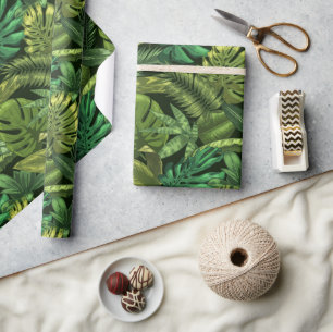 Tropical Jungle Green  Wrapping Paper