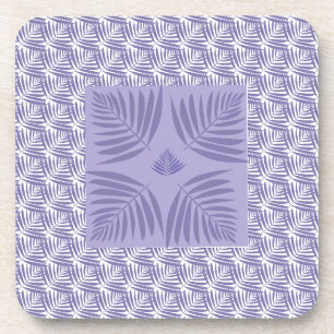 Tropical Jungle Leaf Pattern Coaster Botanical