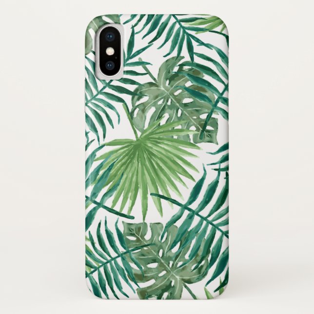 Tropical Jungle Leaves Case-Mate iPhone Case (Back)