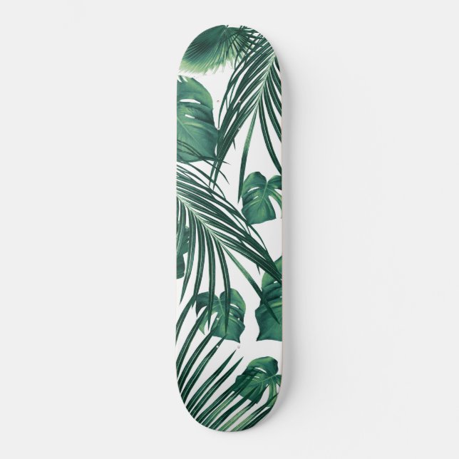 Tropical Jungle Leaves Dream #7 #tropical Skateboard (Front)