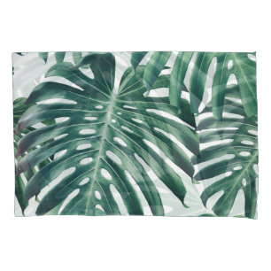 Tropical Jungle Leaves Floral Background Pillowcase