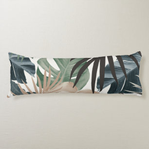 Tropical Jungle Leaves Pattern #13 (Fall Colours) Body Cushion