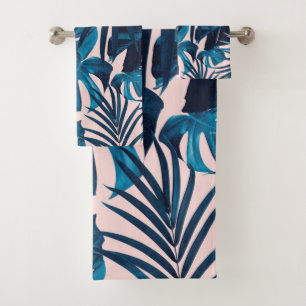 Tropical Jungle Leaves Pattern #6 #tropical  Bath Towel Set