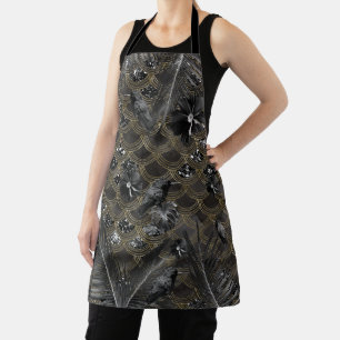Tropical Jungle Noir Scales Glam 1 Apron
