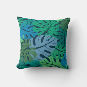 Tropical Jungle Palm Seamless Pattern Cushion