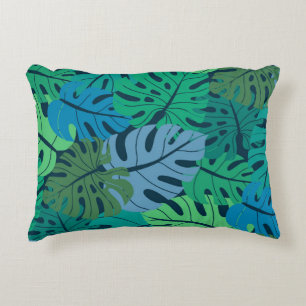 Tropical Jungle Palm Seamless Pattern Decorative Cushion