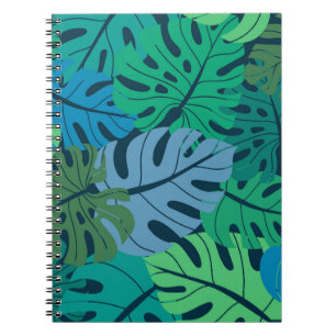 Tropical Jungle Palm Seamless Pattern Notebook