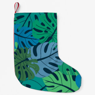 Tropical Jungle Palm Seamless Pattern Small Christmas Stocking