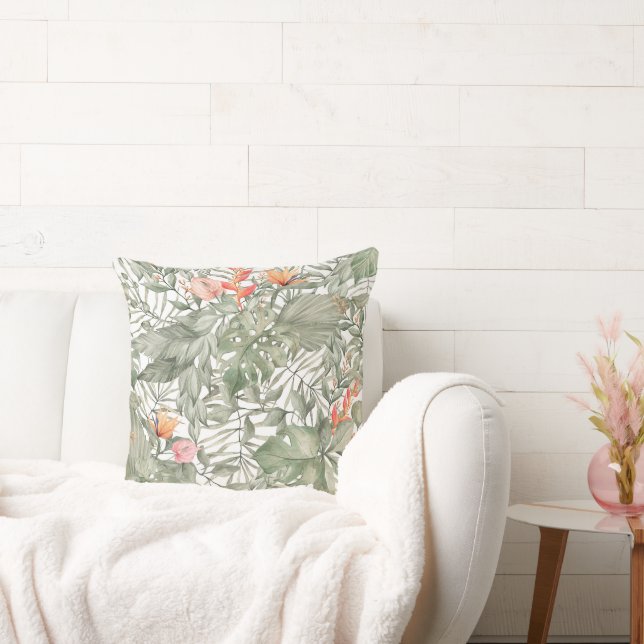 Tropical Jungle Pattern Cushion (Couch)
