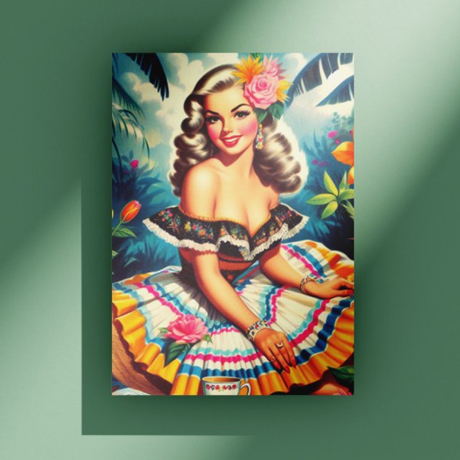 Tropical Jungle Pin-up Postcard (Creator Uploaded)