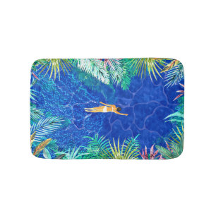 Tropical Jungle Pool  Bath Mat