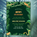 Tropical Jungle Reptile Kids Birthday Party Invitation<br><div class="desc">Embark on a wild adventure in the jungle with our Tropical Jungle Reptile Kids Birthday Party Invitation! This vibrant invitation transports guests to a lush tropical paradise filled with exotic foliage, slithering snakes, colourful lizards, and twisting lianas. Amidst the dense jungle, playful reptiles roam freely, adding an element of excitement...</div>