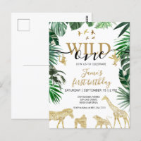 Tropical Jungle Safari Animals 1st Birthday