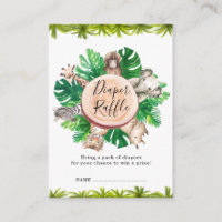 Tropical Jungle Safari Animals Boy Baby Shower