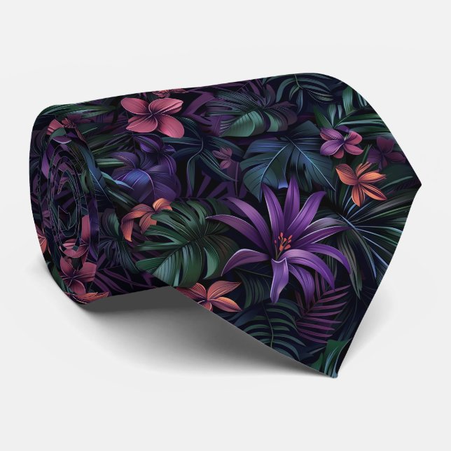 Tropical-Jungle Tie (Rolled)