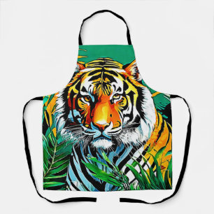 Tropical Jungle Tiger Gaze Design Apron