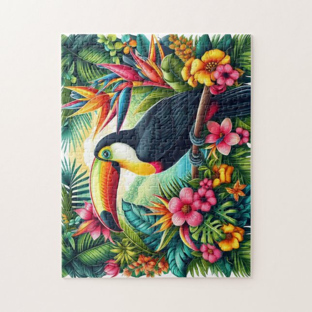 Tropical/Jungle Toucan bird  Jigsaw Puzzle (Vertical)