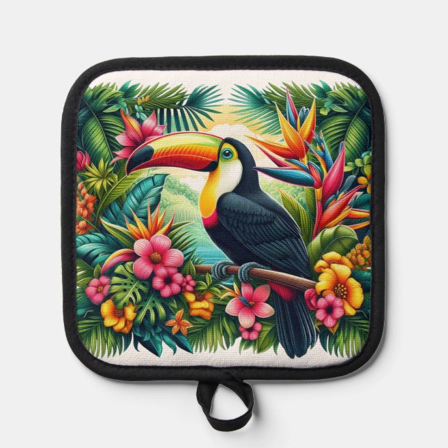 Tropical/Jungle Toucan bird  Pot Holder (Front)