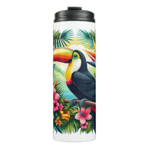 Tropical/Jungle Toucan bird Thermal Tumbler