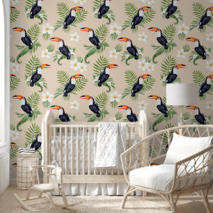 Tropical Jungle Toucans Wallpaper