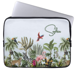 Tropical Jungle Wildlife Laptop Sleeve