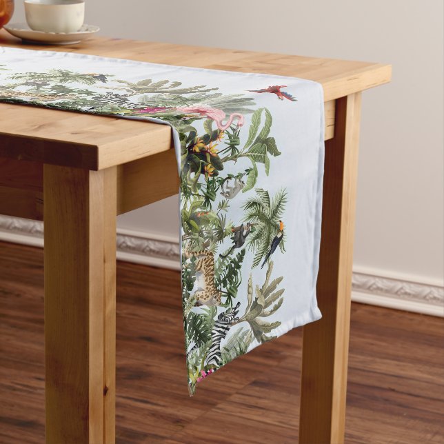 Tropical Jungle Wildlife Table Runner (In Situ)