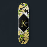 Tropical Kawaii Forest Cartoon Style Name Initial Skateboard<br><div class="desc">This fun skateboard featuring kawaii forest pattern would make a wonderful gift for someone,  who's into skateboarding! Easily add the desired name & initial by clicking on the "personalise this template" option.</div>