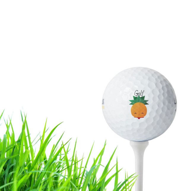 Tropical Kawaii Pineapple Fruit Distance Golf Ball (Creator Uploaded)