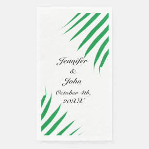 Tropical Kelly Green Palm Tree Leaves Weddings Napkin