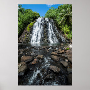 Tropical Kepirohi Waterfall Poster