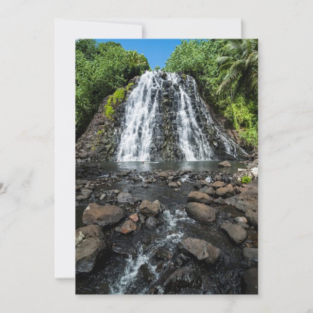 Tropical Kepirohi Waterfall Thank You Card (Front)