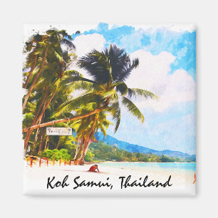 Tropical Koh Samui thailand Asia beach Scenery Magnet