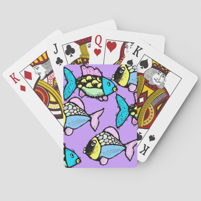 Tropical Koi Go Fish Festive & Fun Playing Cards (Back)