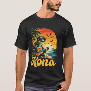 Tropical Kona Hawaii Sea Turtle Hawaiian Vacation T-Shirt