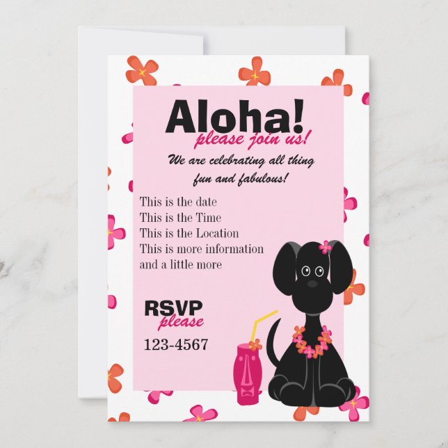 Tropical Lab Invitation (Front)