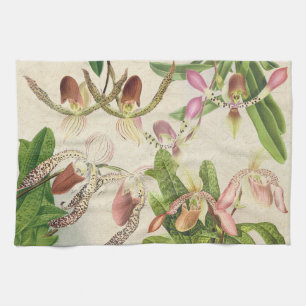 Tropical Lady Slipper Orchid Floral Flowers Towels