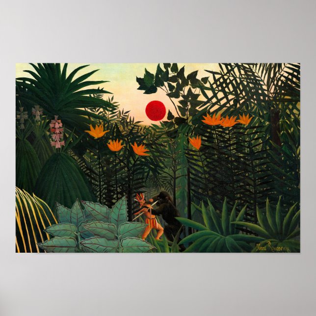 Tropical Landscape by Henri Rousseau Poster (Front)