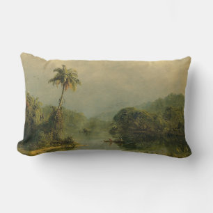 Tropical Landscape Frederic Edwin Church Lumbar Cushion
