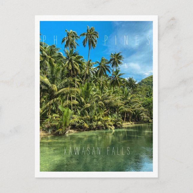 Tropical landscape, philippines, Kawasan falls Cas Postcard (Front)