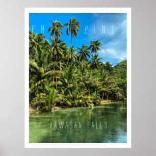 Tropical landscape, philippines, Kawasan falls Cas Poster