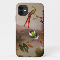 Tropical Landscape with Ten Hummingbirds Heade