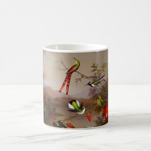 Tropical Landscape with Ten Hummingbirds Heade Coffee Mug (Center)