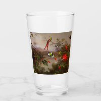 Tropical Landscape with Ten Hummingbirds Heade